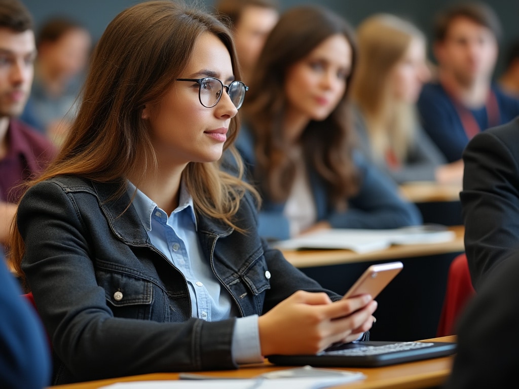Student using Hedy AI app in class