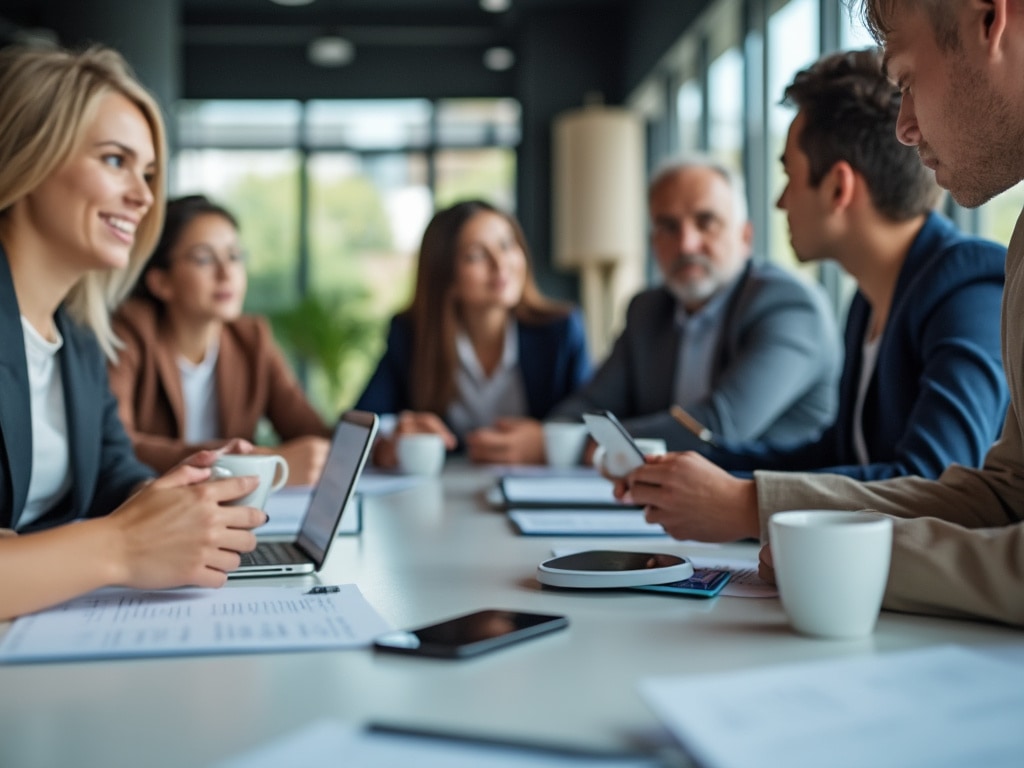 Hedy in use during a business meeting